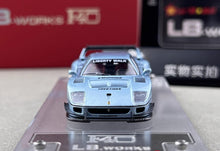 Load image into Gallery viewer, Star 1:64 Ice Blue F40 LBWK Acrylic Base Sports Model Diecast Metal Car New Collection