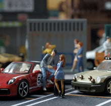 Load image into Gallery viewer, 1:64 Painted Figure Mini Model Toy Miniature Car Scenes Resin Sitting Hat Man