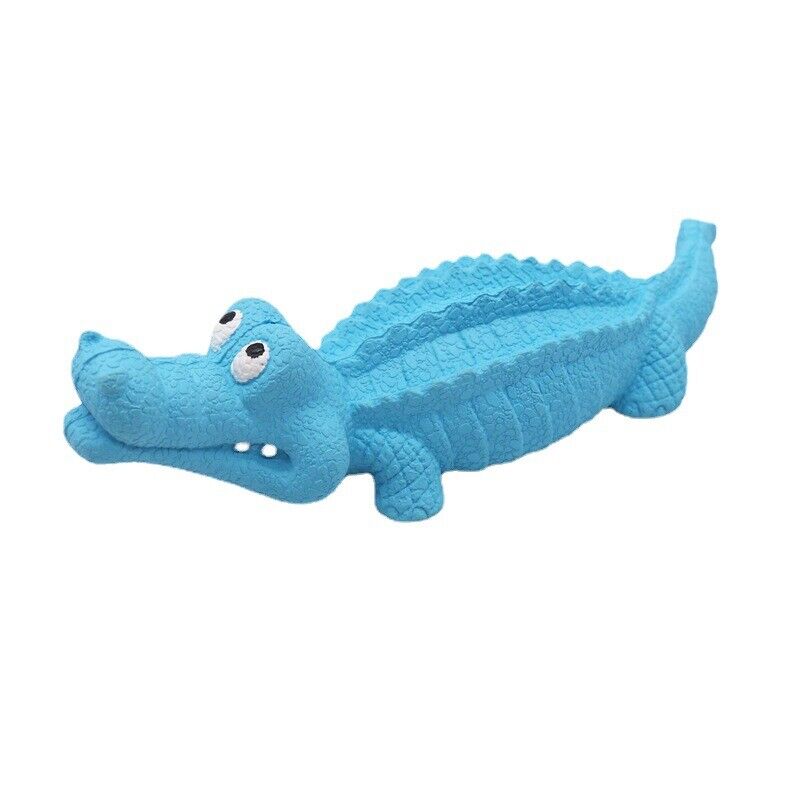 Dog Squeaky Toys Chew Rubber Crocodile Pet Play Fetch Reduce Anxiety Durable PET