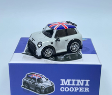 Load image into Gallery viewer, DK 1:64 HEC Gray Mini Cooper Flag Cute Q Sports Model Diecast Metal Car New Collection