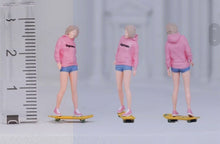 Load image into Gallery viewer, 1:64 Painted Figure Model Miniature Resin Diorama Sand Skateboard Skating Toy Collection