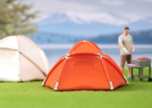 Load image into Gallery viewer, 1:64 Painted Figure Model Miniature Resin Diorama Sand Camping Tent Camp Toy