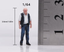 Load image into Gallery viewer, 1:64 Painted Figure Model Miniature Resin Sand Diorama Old Man with Vest Elderly