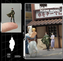 Load image into Gallery viewer, 1:64 Painted Figure Mini Model Miniature Car Scenes Resin Military Commander Man