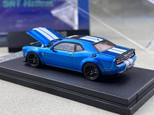 Load image into Gallery viewer, SH 1:64 Blue Stripe Challenger SRT Muscle Hellcat Model Diecast Metal Car New Collection