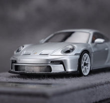 Load image into Gallery viewer, 1:64 DPM Silver 911 992 ST Sports Model Diecast Resin Car New Collection
