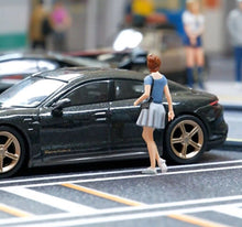 Load image into Gallery viewer, 1:64 Painted Figure Mini Model Miniature Resin Diorama Sand Girl Lady Blue Skirt
