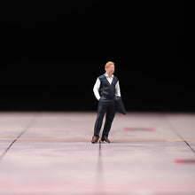 Load image into Gallery viewer, 1:64 Painted Figure Model Miniature Resin Diorama Man in Black Suit Sand Toy New