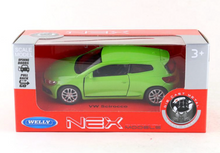 Load image into Gallery viewer, WELLY 1:36 Green Scirocco Hatchback Racing Sports Model Diecast Toy Metal Car