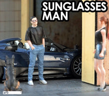 Load image into Gallery viewer, 1:64 Painted Figure Mini Model Miniature Resin Diorama Sand Cool Man Sunglasses New