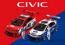 Load image into Gallery viewer, TM 1:64 JDM Blue Civic Type R FD2 Figure Sports Model Diecast Metal Car New Collection