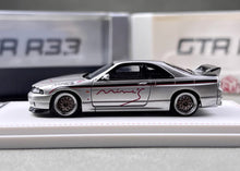 Load image into Gallery viewer, FH 1:64 Silver Gray Skyline GTR R33 Mines Sports Model Diecast Metal Car New Collection