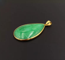 Load image into Gallery viewer, Nature Jade Water Drop Shape Pendant Necklace Gift Jewelry charm Blessing Lucky