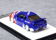 Load image into Gallery viewer, TM 1:64 Blue Skyline GTR R34 Nismo Sports Model Diecast Metal Car New Collection