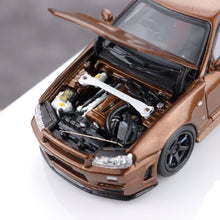 Load image into Gallery viewer, MH 1:64 Brown Skyline GTR R34 Nismo CRS Sports Model Diecast Metal Car New Collection