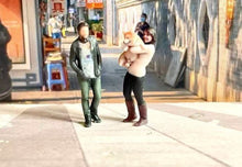 Load image into Gallery viewer, 1:64 Painted Figure Model Miniature Resin Diorama Dog Hugging Lady Headset Man