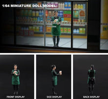 Load image into Gallery viewer, 1:64 Painted Figure Mini Model Miniature Car Scenes Resin Toy Store Sales Girl