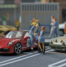 Load image into Gallery viewer, 1:64 Painted Figure Mini Model Toy Miniature Car Scenes Resin Stewardess Luggage
