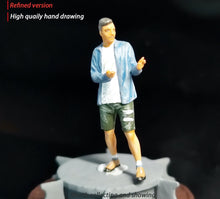 Load image into Gallery viewer, 1:64 Painted Figure Mini Model Miniature Resin Diorama Sand Casual Denim People