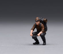 Load image into Gallery viewer, 1:64 Painted Figure Model Miniature Resin Diorama Scene Sand Outdoor Set Men Dog