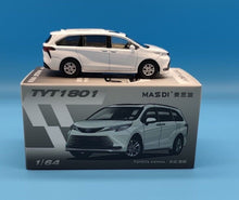 Load image into Gallery viewer, Masdi 1:64 White Sienna Mini Van MPV Sports Model Diecast Metal Car New Collection