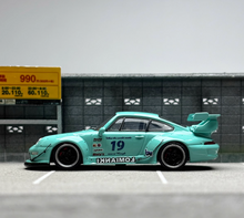 Load image into Gallery viewer, 1:64 Blue RWB 993 #19 Racing Sports Classic Model Diecast Metal Car New