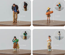 Load image into Gallery viewer, 1:64 Painted Figure Model Miniature Resin Diorama Street Shopping People Set