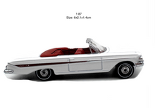 Load image into Gallery viewer, 1:87 White 1961 Chevrolet Oryx Convertible Sports Model Diecast Metal Car New Collection