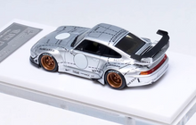 Load image into Gallery viewer, Fuelme 1:64 Silver Phantom RWB 993 Racing Sports Model Diecast Resin Car New