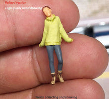 Load image into Gallery viewer, 1:64 Painted Figure Mini Model Miniature Resin Diorama Caual Office Lady Girl