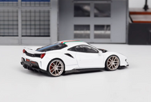 Load image into Gallery viewer, DCM 1:64 White Novitec 488 Pista Racing Sports Model Diecast Metal Car New