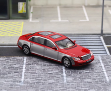 Load image into Gallery viewer, SH 1:64 Grey Red 62S Maybach Super Luxury Sedan Model Diecast Metal Car New