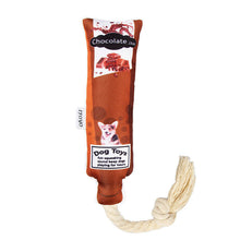 Load image into Gallery viewer, Dog Squeaky Toys Tube Shaped Chew Puppy Canvas Rope Toy Teeth Grinding Pet Gift