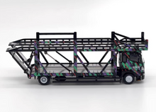 Load image into Gallery viewer, 1:64 UM HKS 500 HINO Ranger Double Transport Truck Model Diecast Metal Car New Collection