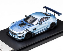 Load image into Gallery viewer, RM 1:64 Blue AMG GTS Widebody Racing Sports Model Diecast Metal Car New Collection