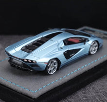 Load image into Gallery viewer, EC 1:64 Ice Blue Countach LPI800-4 Racing Sports Model Diecast Resin Car New Collection