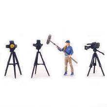 Load image into Gallery viewer, 1:64 Painted Figure Mini Model Miniature Resin Diorama Toy Record Sound Engineer