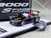 Load image into Gallery viewer, MT 1:64 JDM Black S2000 Spoon Sports Convertible Model Diecast Metal Car New Collection