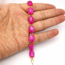 Load image into Gallery viewer, Nature Jade Beaded Bracelet Jewelry Blessing Lucky Fortune Gift For Her Pink Gg