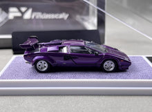 Load image into Gallery viewer, FY 1:64 Purple Countach LP5000 S QV Racing Sports Model Diecast Metal Car New Collection