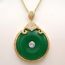 Load image into Gallery viewer, Nature Jade Ruyi Peace Pendant Necklace Gift Jewelry charm Blessing Fortune a
