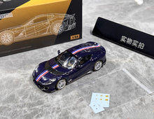 Load image into Gallery viewer, TOC 1:64 Dark Blue 812C Coupe Sports Model Diecast Metal Car New Collection
