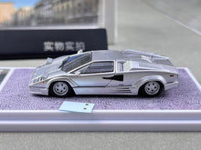 Load image into Gallery viewer, FY 1:64 Silver Countach LP5000 QV Racing Sports Model Diecast Metal Car New Collection