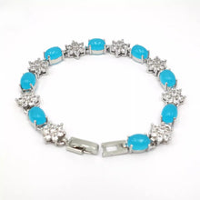 Load image into Gallery viewer, Nature Jade Beaded Bracelet Jewelry Blessing Lucky Fortune Gift For Her Blue SS