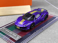 Load image into Gallery viewer, U2 1:64 Purple Novitec 488 Pista Racing Sports Model Diecast Resin Car Box New