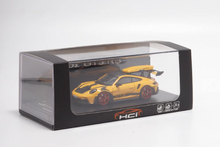 Load image into Gallery viewer, HCI 1:64 Yellow 911 992 GT3 RS Roof Box Sports Model Diecast Metal Car New Collection