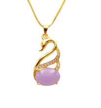 Load image into Gallery viewer, Nature Jade Swan Pendant Necklace Gift Jewelry charm Blessing Lucky Jewelry new
