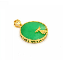 Load image into Gallery viewer, Nature Jade Peace Round Pendant Necklace Gift Jewelry charm Blessing Jewelry new