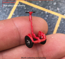 Load image into Gallery viewer, 1:64 Painted Figure Mini Model Miniature Resin Diorama Balancing Car Lady Sand