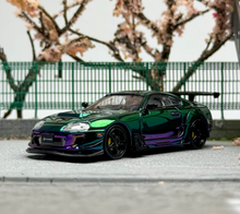 Load image into Gallery viewer, 1:64 LMLF Green JDM Supra A80Z Pandem Sports Model Diecast Metal Car New Collection